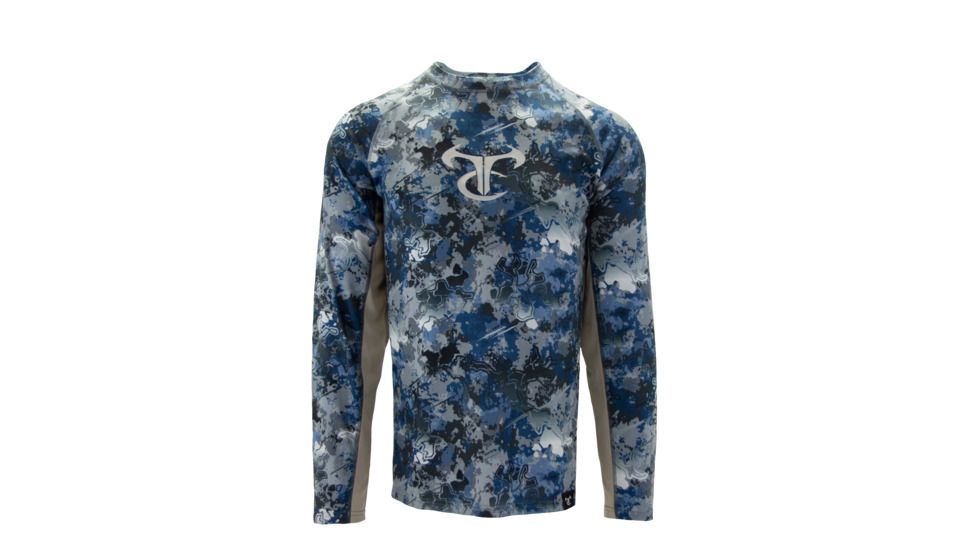TrueTimber RipWater Long Sleeve Crew - Mens, Viper Aqua/Drizzle, Extra Large, 0690-Viper Aqua/Drizzle - XL
