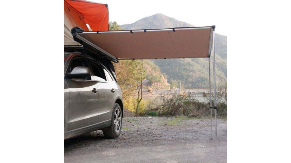 DEMO, TRUSTMADE Car Side Awning Rooftop Pull Out Tent Shelter, Beige, 6x6 ft, OR02AW01