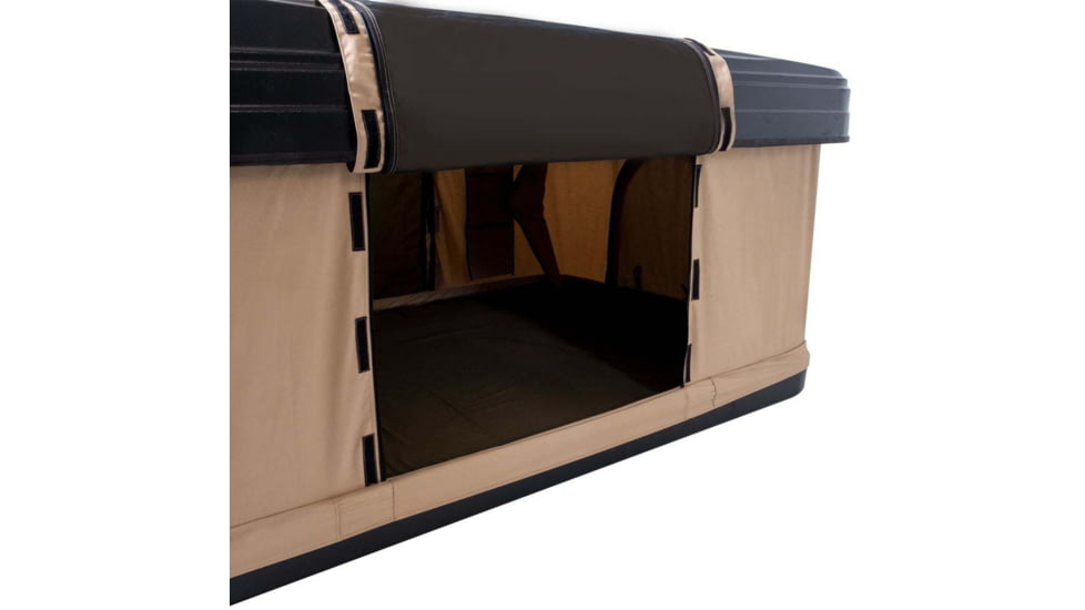 TRUSTMADE Hardshell Rooftop Tent, Black/Beige, 82.7x49x35.4in, OR02RT01-BlackBeige