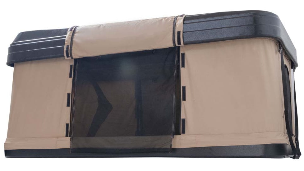 TRUSTMADE Hardshell Rooftop Tent, Black/Beige, 82.7x49x35.4in, OR02RT01-BlackBeige