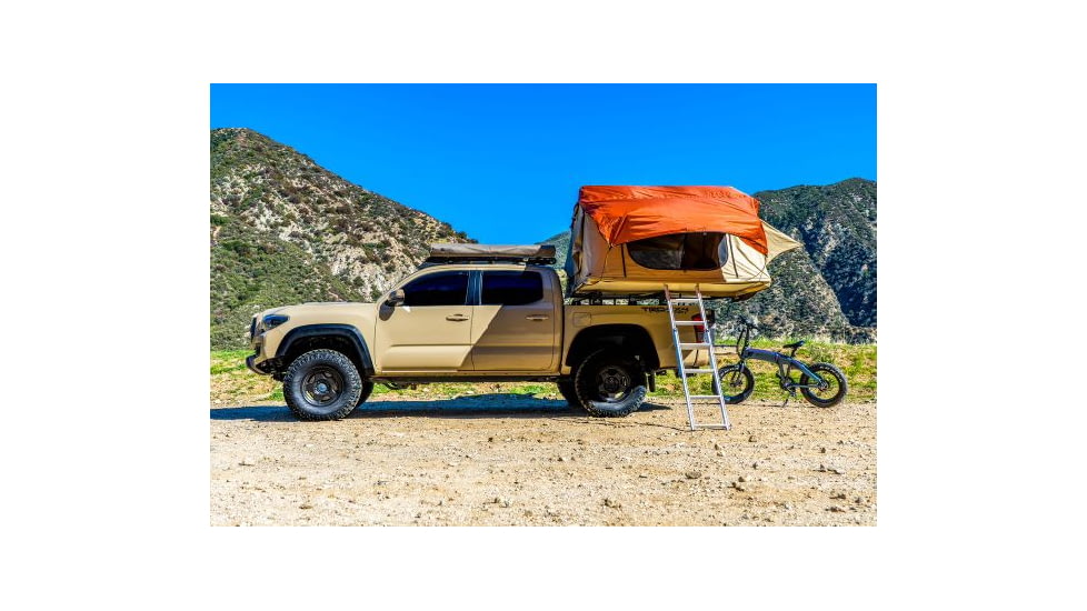 TRUSTMADE Rooftop Tent for 4x4 Cars, Beige Cover/Orange Top, Open-74.8 x 94.5 x 51.2in, OR02RT02-SoftBeige