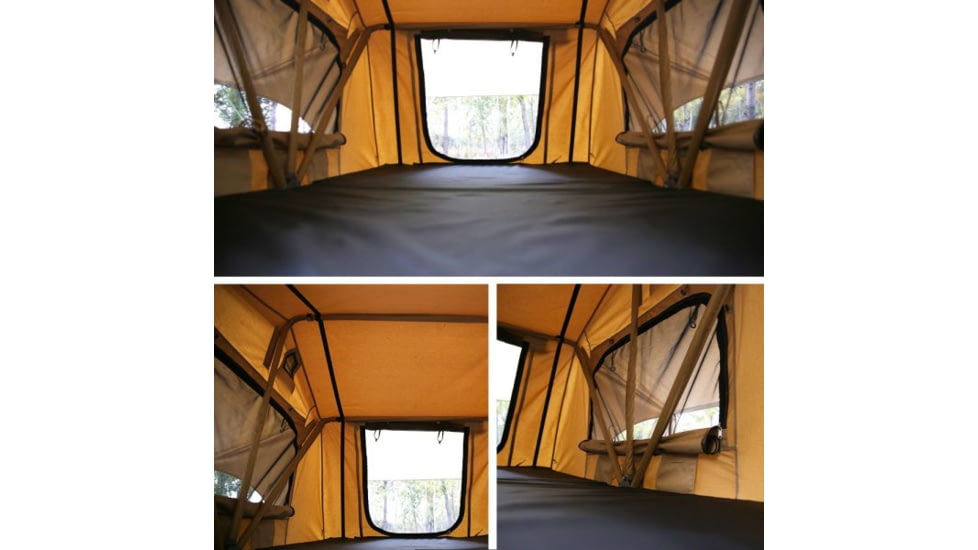TRUSTMADE Rooftop Tent for 4x4 Cars, Beige Cover/Orange Top, Open-74.8 x 94.5 x 51.2in, OR02RT02-SoftBeige