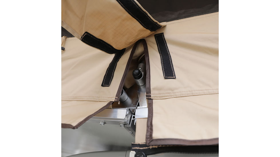 TRUSTMADE Rooftop Tent for Trailers or Big 4x4 Cars, Beige Cover/Orange Top, Open-122 x 74.8in x 51.2in, OR02RT02-SoftCoffee