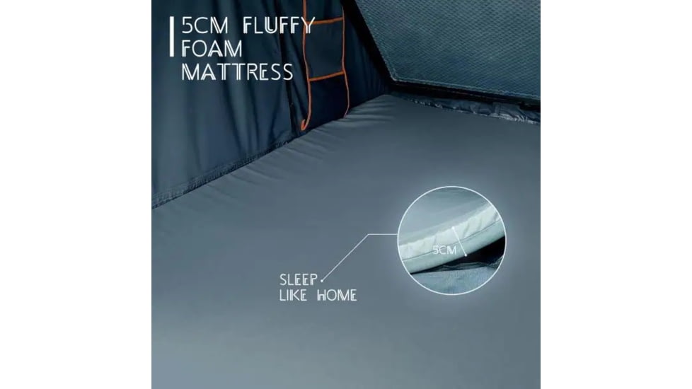 TRUSTMADE Scout Max Triangle Aluminum Car Rooftop Tent, Black and Beige, Medium, OR02RT05YZ-BlackBeige