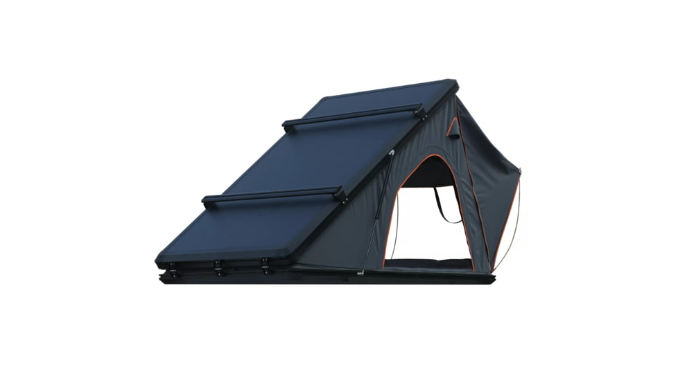 TRUSTMADE Scout Plus Triangle with Roof Rack Aluminum Car Rooftop Tent, Black and Grey, Medium, OR02RT04YZ-BlackGrey