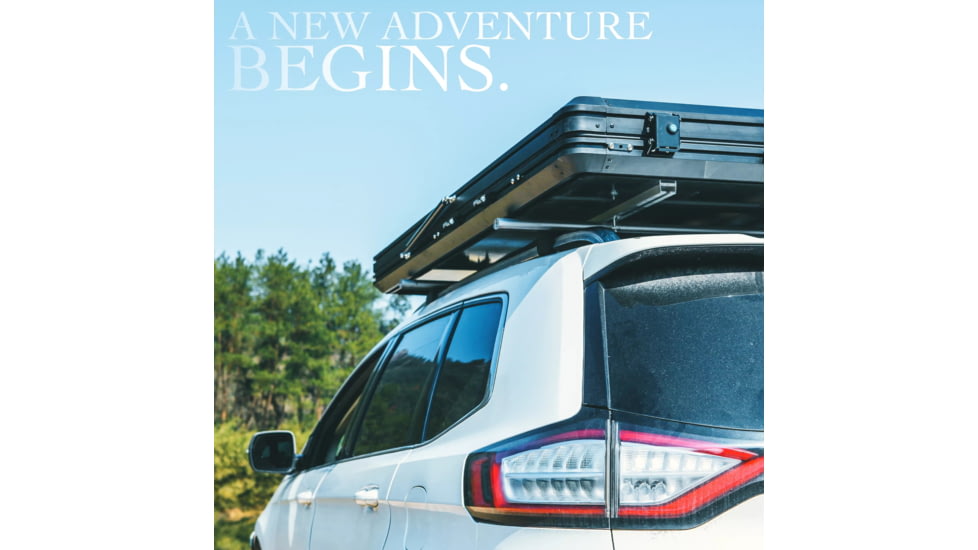 TRUSTMADE Scout Pro Triangle Aluminum Car Rooftop Tent, Black and Grey, Medium, OR02RT03-BlackGreyPro