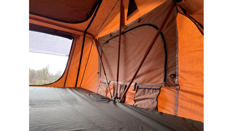 TRUSTMADE Wanderer Softshell Rooftop Tent, Beige, Medium, OR02RT02S-B+Orange