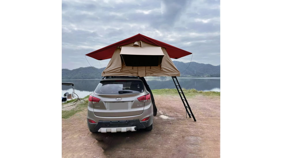 TRUSTMADE Wanderer Softshell Rooftop Tent, Beige, Medium, OR02RT02S-B+Orange