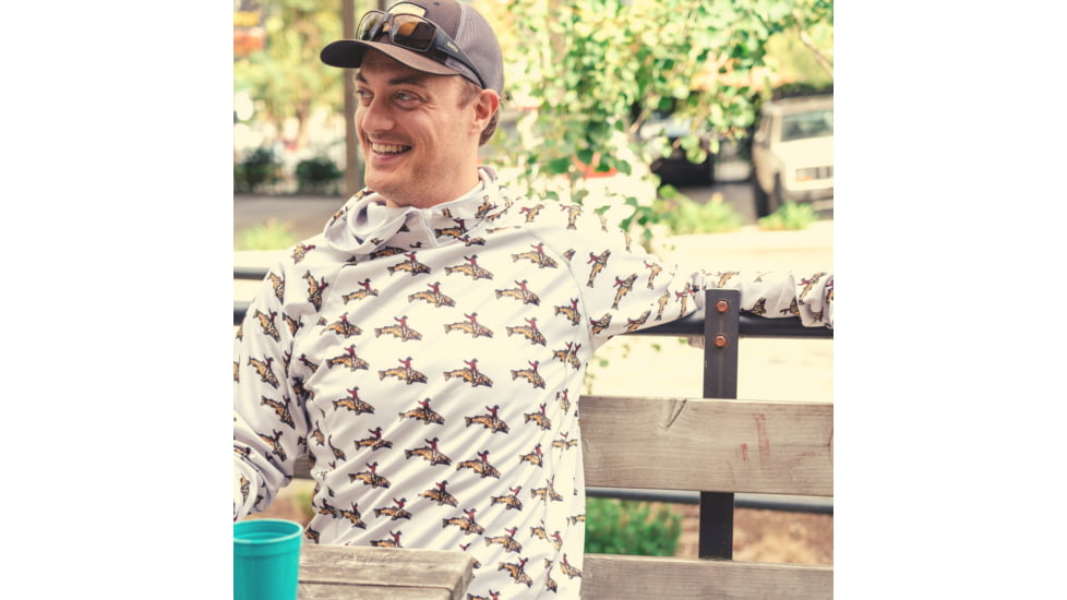 Trxstle Bucking Brown Sun Hoody - Men's, Extra Large, Light Grey, AP-SUN-MEN-MUL-XL