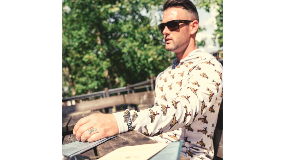 Trxstle Bucking Brown Sun Hoody - Men's, Extra Large, Light Grey, AP-SUN-MEN-MUL-XL