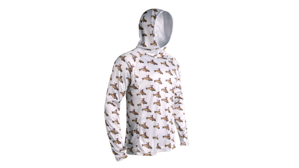 Trxstle Bucking Brown Sun Hoody - Women's, Medium, Heathered Grey, AP-SUN-WOM-MUL-M