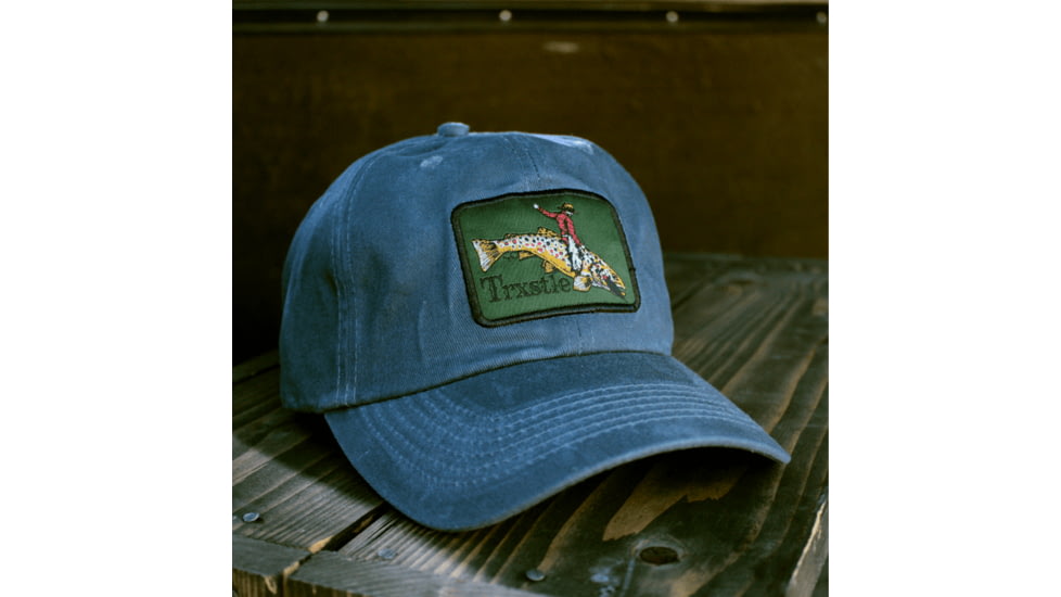 Trxstle, LLC Bucking Brown Waxed Canvas Hat, Slate Blue, One Size, AP-HAT-BUC-SLA