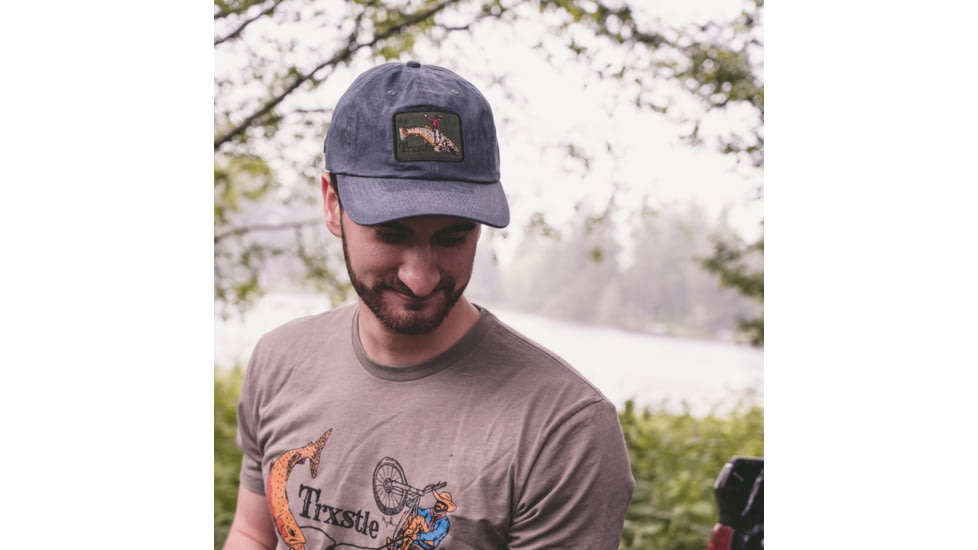 Trxstle, LLC Bucking Brown Waxed Canvas Hat, Slate Blue, One Size, AP-HAT-BUC-SLA