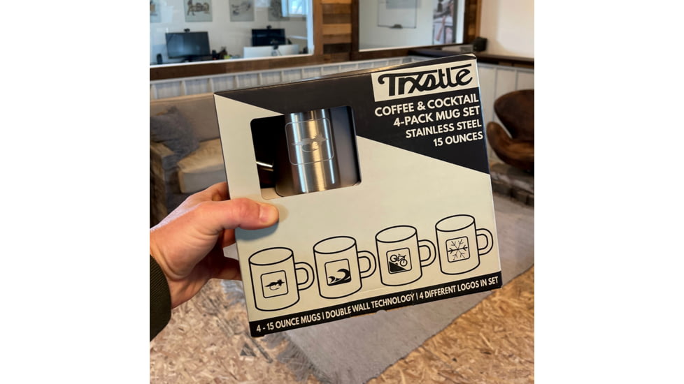 Trxstle, LLC Coffee and Cocktail Mugs Set, 4-Pack, Stainless Steel, One Size, AC-MUG-4PA-S