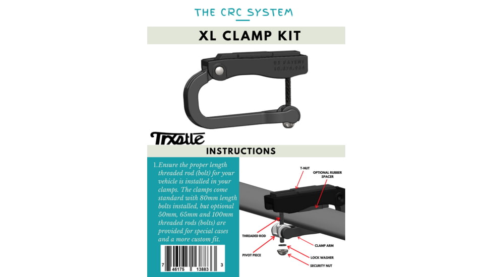 Trxstle, LLC CRC v2.0 XL Clamps, Black, Small, AC-CLA-XL
