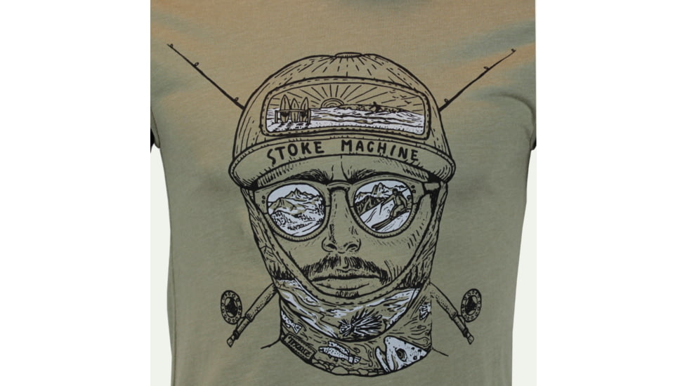 Trxstle, LLC Stoke Machine T-Shirt, Extra Large, Olive Green, AP-TEE-STO-OLI-XL