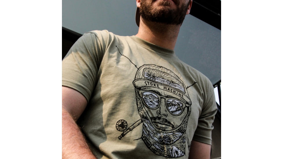 Trxstle, LLC Stoke Machine T-Shirt, Extra Large, Olive Green, AP-TEE-STO-OLI-XL