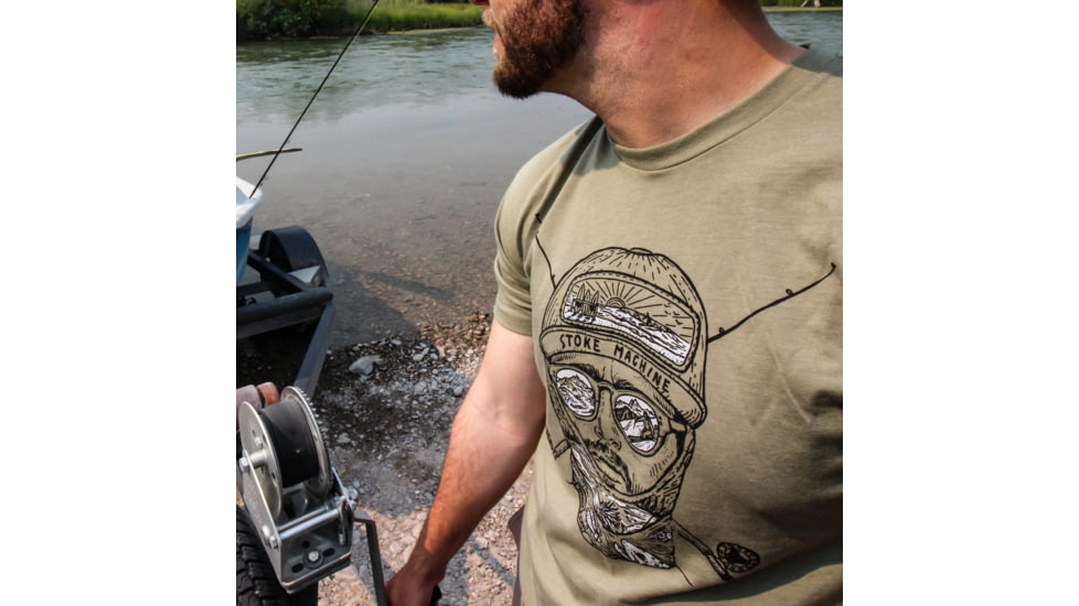 Trxstle, LLC Stoke Machine T-Shirt, Extra Large, Olive Green, AP-TEE-STO-OLI-XL