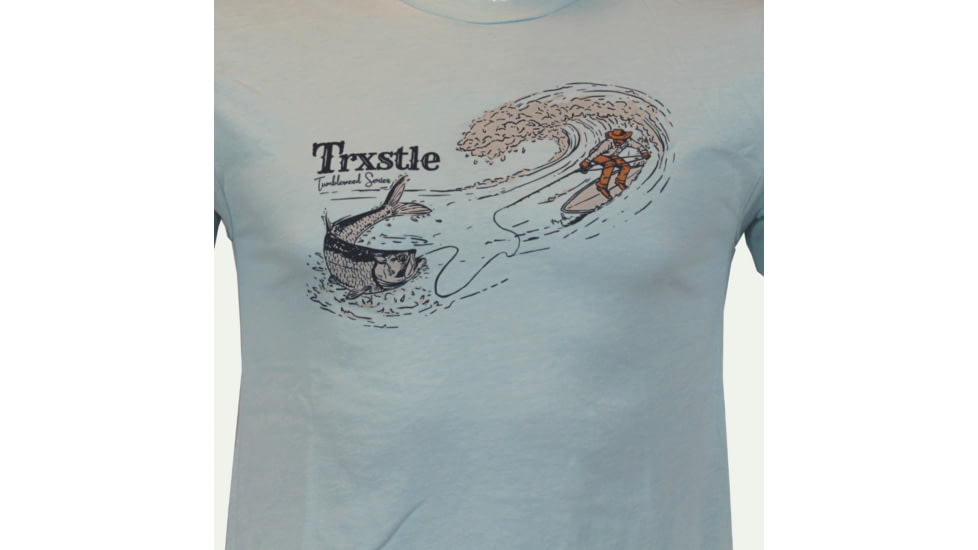 Trxstle, LLC Tubular Tarpon T-Shirt, Small, Ice Blue, AP-TEE-TUB-ICE-S