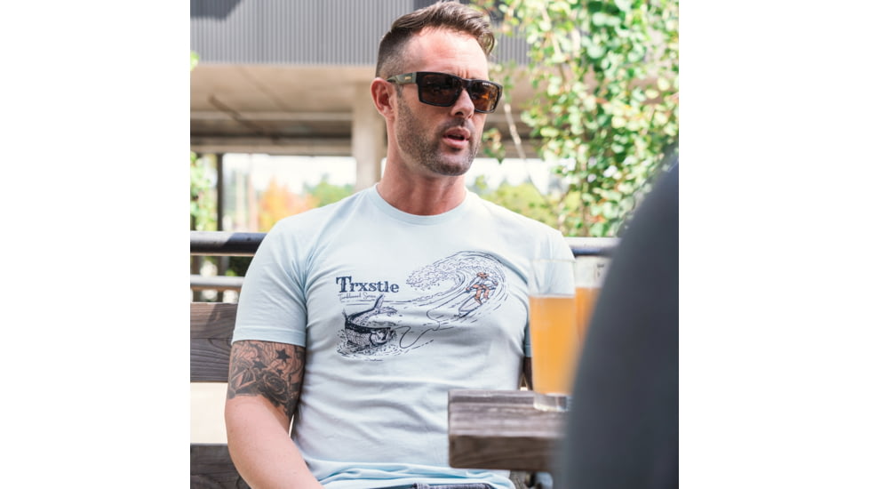 Trxstle, LLC Tubular Tarpon T-Shirt, Small, Ice Blue, AP-TEE-TUB-ICE-S