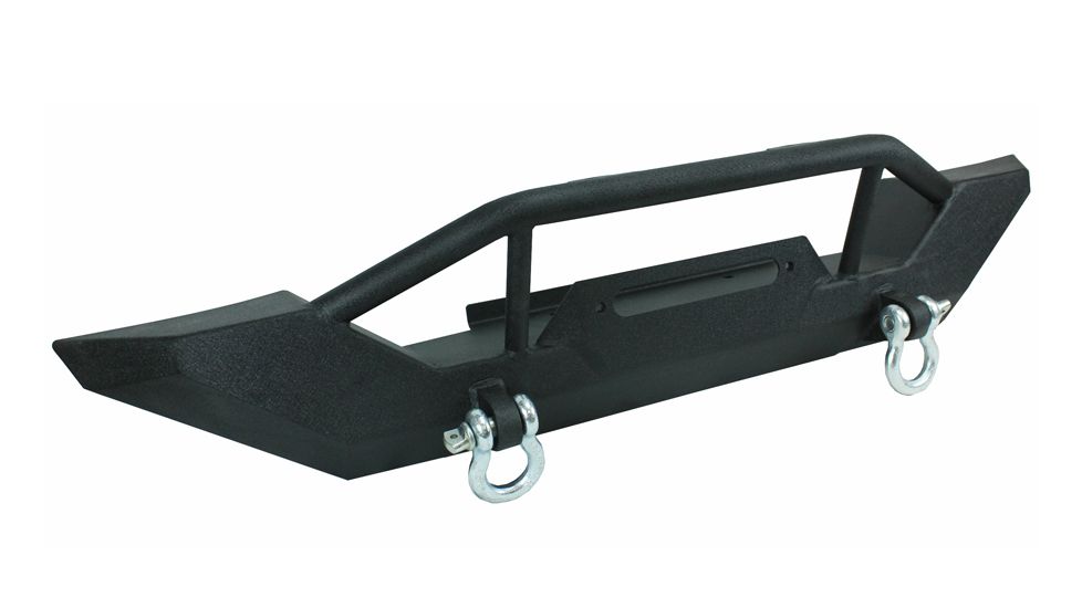 Tuff Stuff Overland Front Bumper w/ D-Rings for 87-06 Jeep Wrangler YJ/TJ, Matte, Black, NSN N, TS-FB-8706