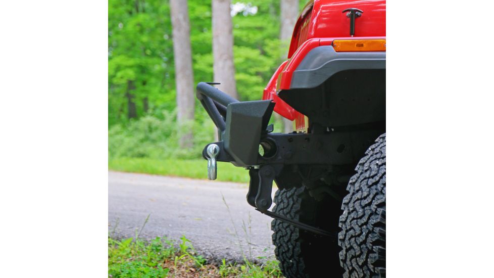 Tuff Stuff Overland Front Bumper w/ D-Rings for 87-06 Jeep Wrangler YJ/TJ, Matte, Black, NSN N, TS-FB-8706