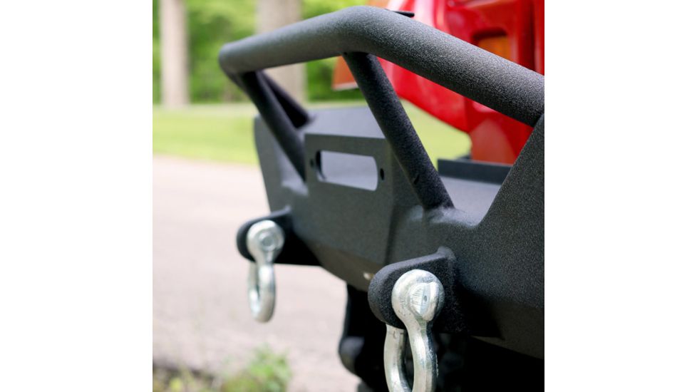 Tuff Stuff Overland Front Bumper w/ D-Rings for 87-06 Jeep Wrangler YJ/TJ, Matte, Black, NSN N, TS-FB-8706