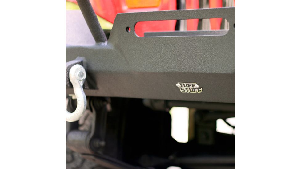 Tuff Stuff Overland Front Bumper w/ D-Rings for 87-06 Jeep Wrangler YJ/TJ, Matte, Black, NSN N, TS-FB-8706