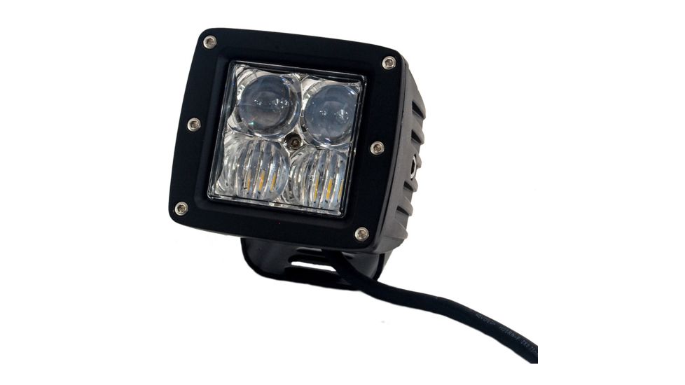 Tuff Stuff Overland LED Cube Spotlight, 2x2 inch, Flood/Spot Beam, 20 Watt, 1860 Lumens, Black, NSN N, TS-LED-2X2-FBSB-20