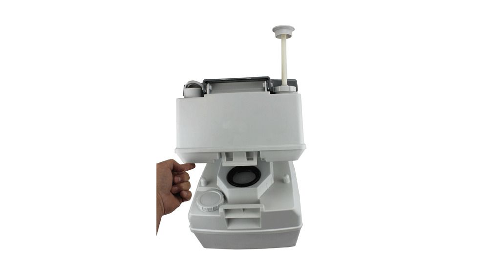 Tuff Stuff Overland Portable Camping Toilet 5 Gallon Flushable Outdoor Toilet With Removable Holding Tank, Olive, NSN N, TS-TOILET-5