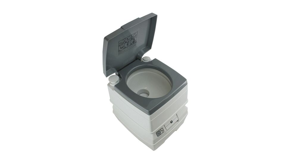 Tuff Stuff Overland Portable Camping Toilet 5 Gallon Flushable Outdoor Toilet With Removable Holding Tank, Olive, NSN N, TS-TOILET-5