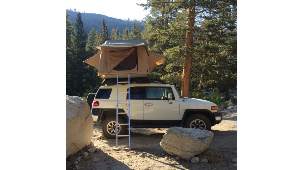 Tuff Stuff Overland Rooftop Tent 2 Person Delta Overland Sand, Sand Tent/Black Cover, NSN N, TS-RTT-DLT