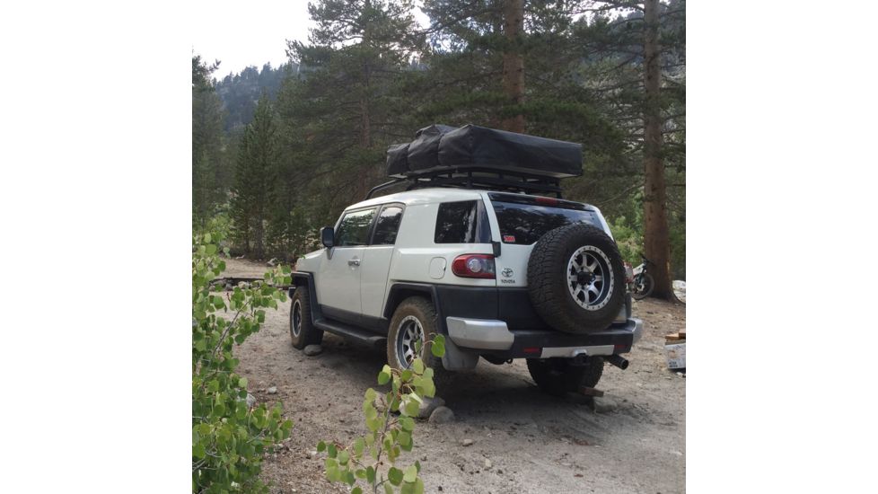 Tuff Stuff Overland Rooftop Tent 2 Person Delta Overland Sand, Sand Tent/Black Cover, NSN N, TS-RTT-DLT