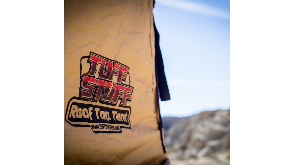 Tuff Stuff Overland Rooftop Tent 2 Person Delta Overland Sand, Sand Tent/Black Cover, NSN N, TS-RTT-DLT