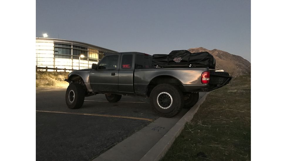 Tuff Stuff Overland Rooftop Tent 2 Person Delta Overland Sand, Sand Tent/Black Cover, NSN N, TS-RTT-DLT