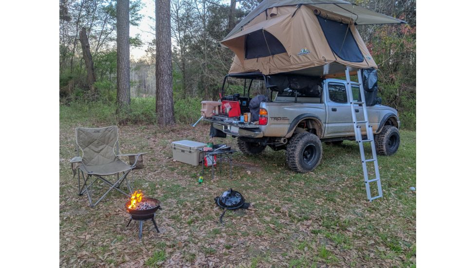 Tuff Stuff Overland Rooftop Tent 2 Person Delta Overland Sand, Sand Tent/Black Cover, NSN N, TS-RTT-DLT