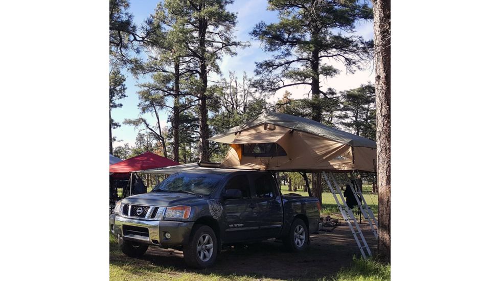 Tuff Stuff Overland Rooftop Tent &amp; Annex Room 5 Person Elite Overland, Sand Tent/Black Cover, NSN N, TS-RTT-ANX-ELT