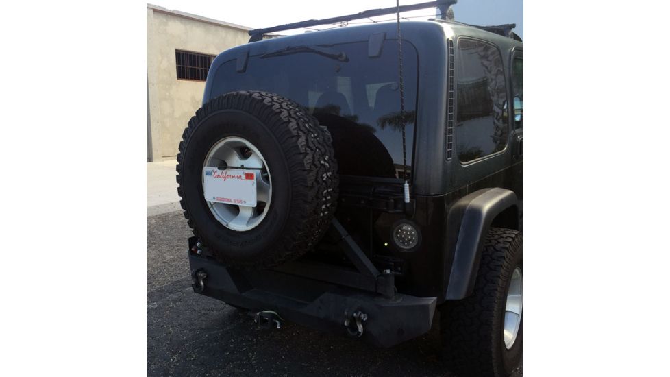 Tuff Stuff Overland Spare Tire Relocation Kit - Tire Carrier 3rd Brake &amp; License Plate Relocation Kit w/ Light Tab, NSN N, TS-TC3BL-LPR-LTAB-KIT