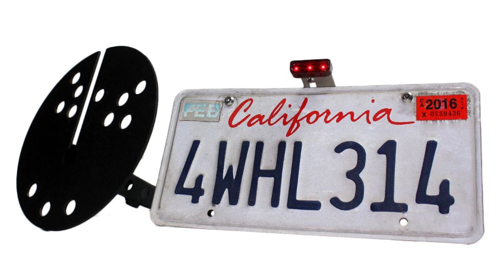 Tuff Stuff Overland Spare Tire Relocation Kit - Tire Carrier 3rd Brake &amp; License Plate Relocation Kit w/ Light Tab, NSN N, TS-TC3BL-LPR-LTAB-KIT