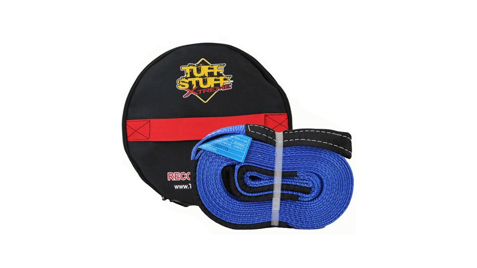 Tuff Stuff Overland Tree Saver Winch Strap w/ Storage Case, 30 Foot x 2.5 Inch, 17 637 Lb Towing, NSN N, TS-WS-30-XT