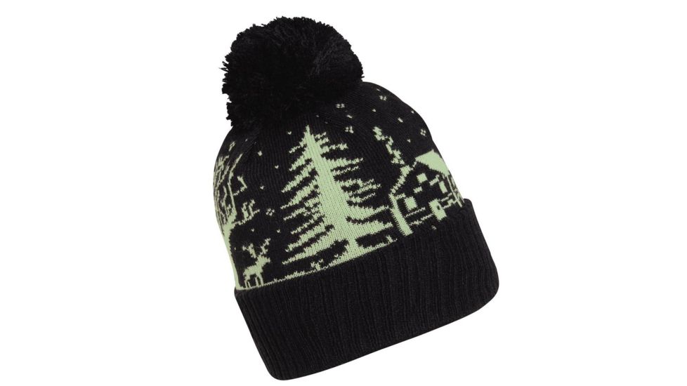 Turtle Fur #Cabinlife Pom Beanie, Black, 740855-101