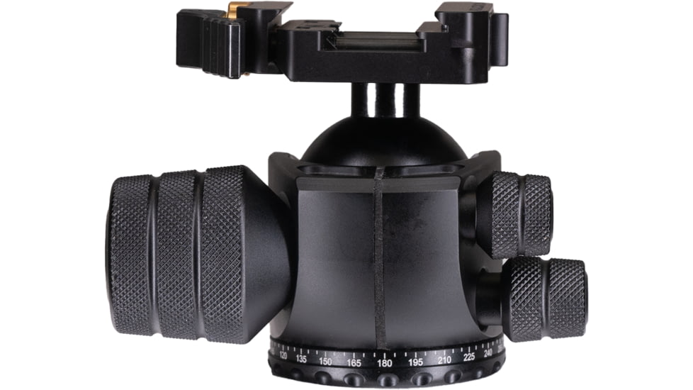 Two Vets Tripods Inc 44MM Dual Tension Ballhead w/Arcalock Dual Clamp, Arca Swiss and Picatinny, Black, 3in, 850044845279