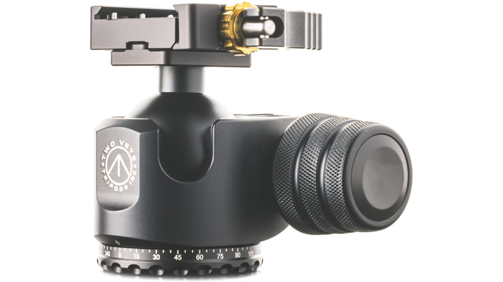 Two Vets Tripods Inc 44mm Dual Tension Ballhead W/ Area 419 Arcalock QD, Black, 3in, 850044845194