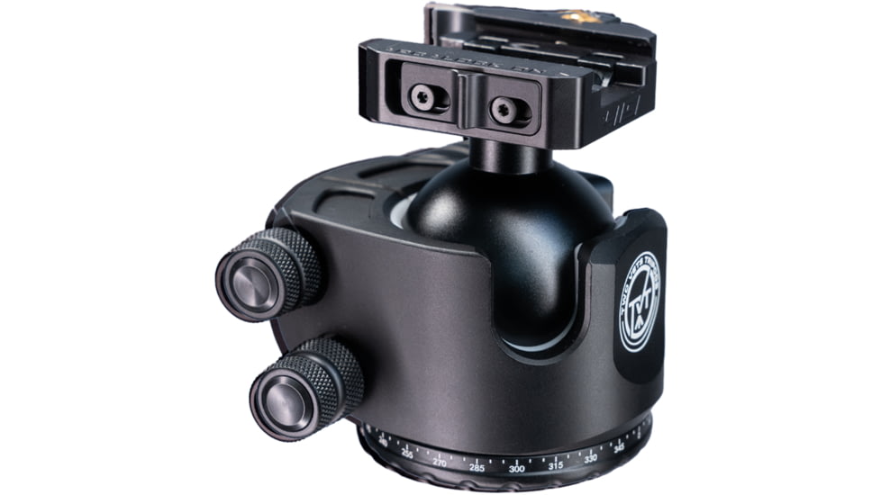 Two Vets Tripods Inc 55MM Dual Tension Ballhead w/Arcalock Dual Clamp, Arca Swiss and Picatinny