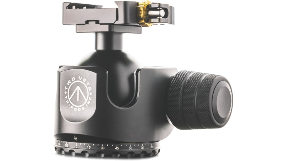 Two Vets Tripods Inc 55mm Dual Tension Ballhead W/ Area 419 Arcalock QD, Black, 4in, 850044845187