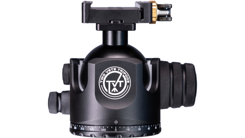 Two Vets Tripods Inc 55mm Dual Tension Ballhead W/ Area 419 Arcalock QD
