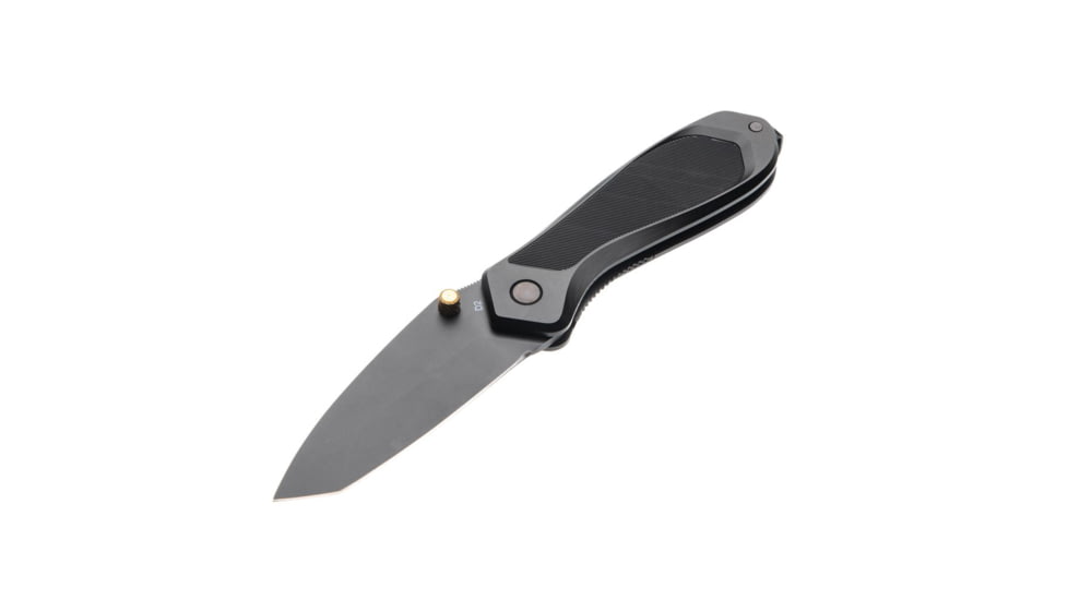 Tyrant CNC T.D.C.001 3in Folding Knife, Tanto Blade, D2 Steel, Gold/Black, TD-TDC001-Black-Gold