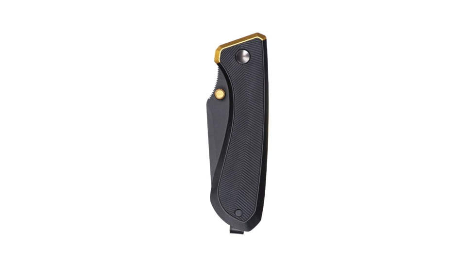 Tyrant CNC T.D.C.002 3in Folding Knife, Tanto Blade, D2 Steel, Black/Gold, TD-TDC002-Black-Gold