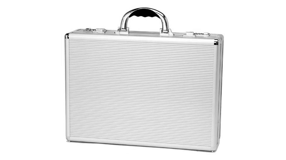 TZ Case AN908 Aluminum Briefcase, 18.25x13x5in - Silver Stripes AN-908SS