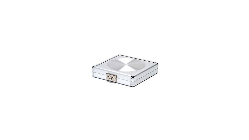 TZ Case CD212 Small Aluminum CD/DVD Case - Smooth Silver Circle CD212DSC
